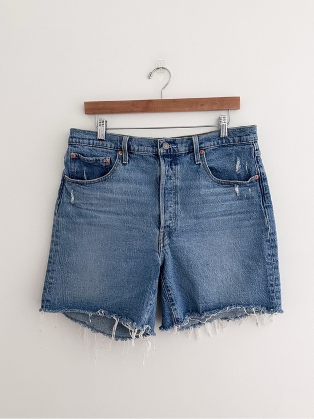 Levi's 501 Original Cutoff Shorts Classic 90s Aesthetic High Rise 34" Waist